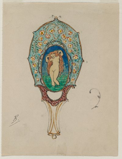 手镜设计c。 1900-1902年。 作者 费利克斯·布拉克蒙德