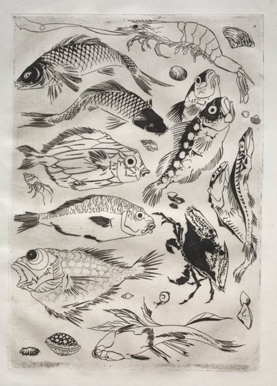 晚餐服务（庐梭服务）：鱼（编号 24） 作者 费利克斯·布拉克蒙德