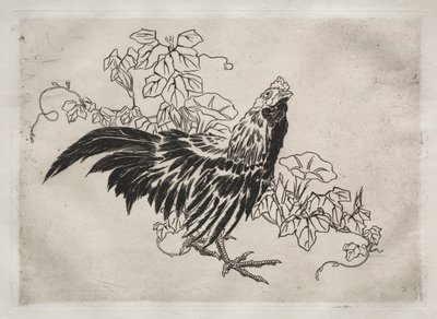 晚餐服务卢梭服务：雄鸡和牵牛花。 1866年5月25日。 作者 费利克斯·布拉克蒙德