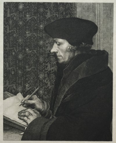 伊拉斯mus（Erasmus），在霍尔拜因（Holbein）之后，1863年。 作者 费利克斯·布拉克蒙德