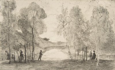 布洛涅湖（Bois de Boulogne），1858年左右。 作者 费利克斯·布拉克蒙德