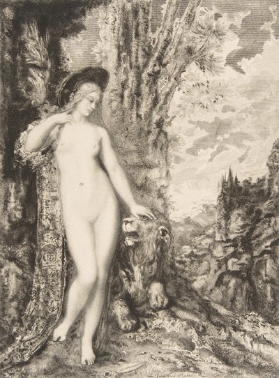 恋爱中的狮子》，1886年。 作者 费利克斯·布拉克蒙德