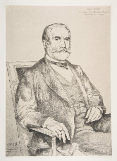 路易·罗伯特肖像，1873年。 作者 费利克斯·布拉克蒙德