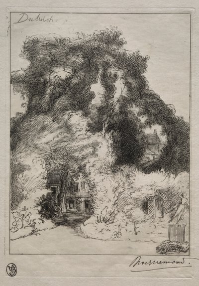 德威奇旅馆花园c。 1870年。 作者 费利克斯·布拉克蒙德