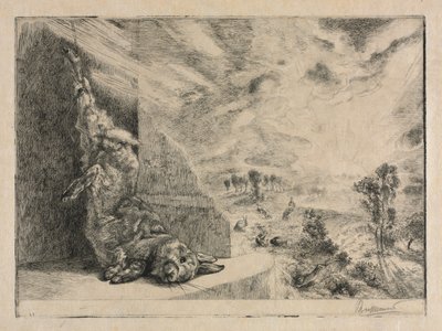 《野兔》，1891年。 作者 费利克斯·布拉克蒙德