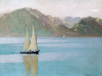 1892年，日内瓦湖上的船 作者 费利克斯·爱德华·瓦洛顿