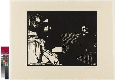 准备去参观，《 Intimacies》，8页，1898年 作者 费利克斯·爱德华·瓦洛顿