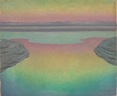 傍晚时分的潮汐潮，1915年 作者 费利克斯·爱德华·瓦洛顿
