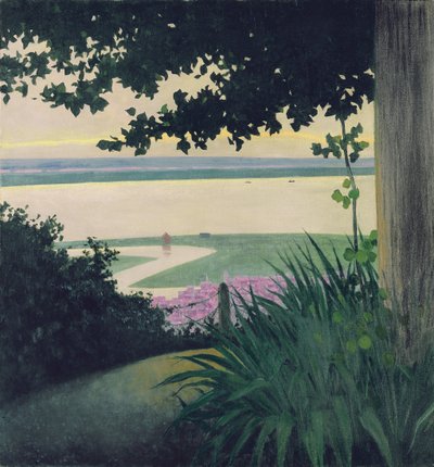 翁弗勒尔和塞纳河湾，1910年 作者 费利克斯·爱德华·瓦洛顿
