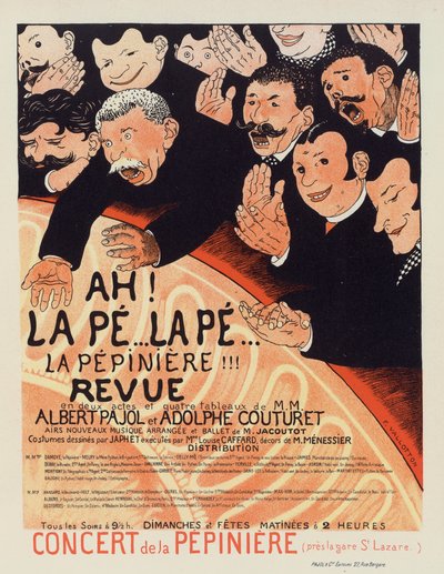La Pepiniere Revue, 约1896-1899。 作者 费利克斯·爱德华·瓦洛顿
