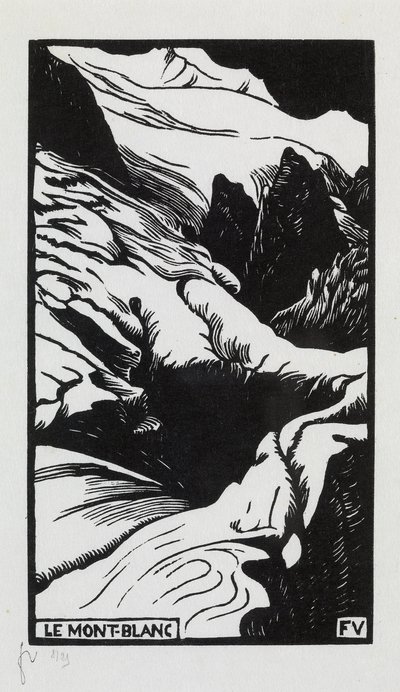 勃朗峰，1892年 作者 费利克斯·爱德华·瓦洛顿