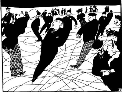 冰上溜冰者费利克斯-爱德华-瓦洛通（1865-1925 年）的画作 作者 费利克斯·爱德华·瓦洛顿