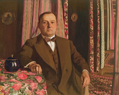 Georg E. Haasen的肖像，1913年 作者 Felix Edouard Vallotton