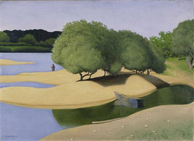 卢瓦尔河上的沙岸 Des Sables au bord de la Loire, 1923年。 作者 费利克斯·爱德华·瓦洛顿
