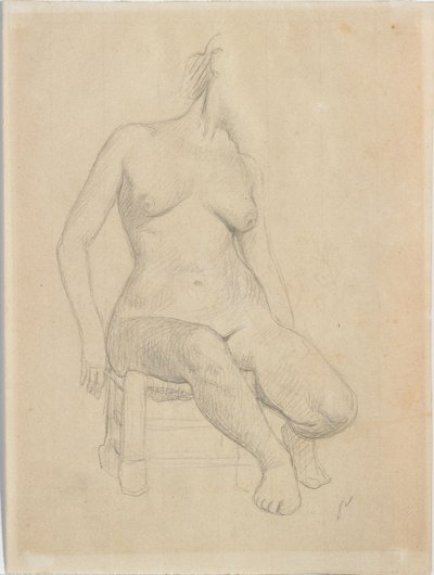 裸体坐着 作者 Felix Edouard Vallotton