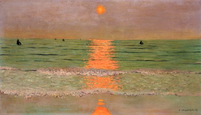 日落，1913年 作者 费利克斯·爱德华·瓦洛顿
