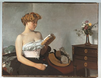 瑞士, 伯尔尼, Femme Lisant (阅读的女人) 作者 费利克斯·爱德华·瓦洛顿