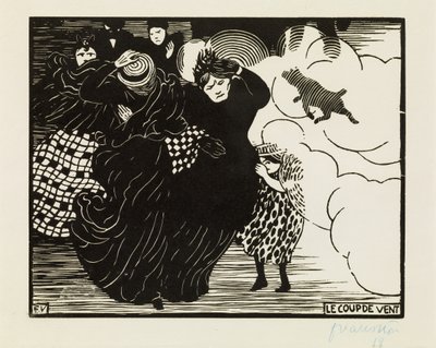 大风，1894年 作者 费利克斯·爱德华·瓦洛顿