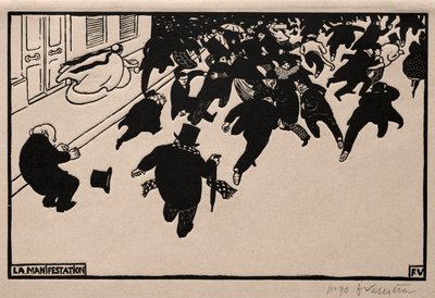 抗议，1893年。 作者 费利克斯·爱德华·瓦洛顿