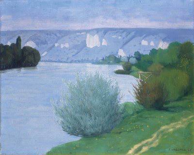 塞纳河（Les Andelys）附近的塞纳河（Seine），1916年 作者 费利克斯·爱德华·瓦洛顿