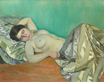 1913年女人斜倚 作者 Felix Edouard Vallotton