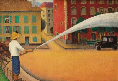 洒水器，约1925年（布面油画） 作者 菲利克斯·埃利·托宾