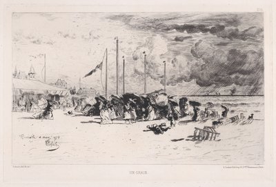 特鲁维尔的风暴，1874年。 作者 菲利克斯·希拉勒·布霍特