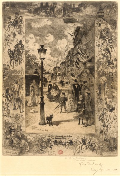 La Fête nationale au Boulevard Clichy 克利希大道上的国民假日，1878年。 作者 菲利克斯·希拉勒·布霍特