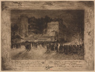 烈士广场和巴涅小酒馆，1885年。 作者 菲利克斯·希拉勒·布霍特