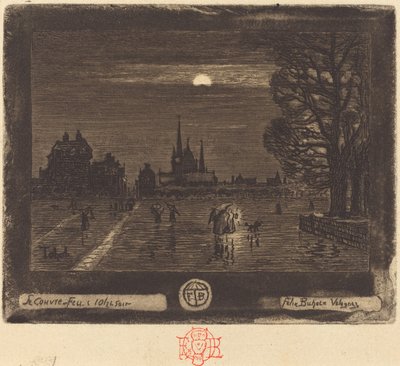 Le Couvre-Feu《宵禁》[直页]，1874-1875。 作者 菲利克斯·希拉勒·布霍特