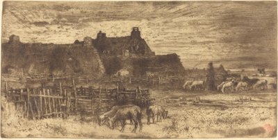 Les Bergeries, Soleil Couchant（田园风光，夕阳西下）。 作者 菲利克斯·希拉勒·布霍特