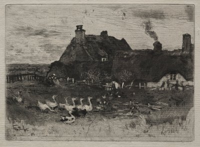 茅草屋，1878年。 作者 菲利克斯·希拉勒·布霍特