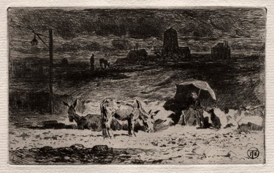 Cailles山上的驴，c。 1875年。 作者 菲利克斯·希拉勒·布霍特