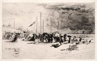 1874年，特鲁维尔（Trouville）的Squal。 作者 菲利克斯·希拉勒·布霍特