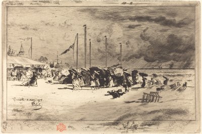 特鲁维尔的暴风雨，1874-1875年。 作者 菲利克斯·希拉勒·布霍特