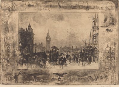 威斯敏斯特桥，1884年。 作者 菲利克斯·希拉勒·布霍特