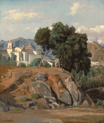 拉卡瓦视图，c.1840（布面油画） 作者 费利克斯·希波吕特·拉努埃