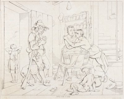 (里普-凡-温克尔，插图）里普被妻子唠叨 作者 费利克斯·奥克塔维斯·卡尔·达利