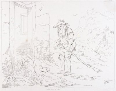 (瑞普-凡-温克尔，插图）瑞普回到了他的废墟之家 作者 费利克斯·奥克塔维斯·卡尔·达利
