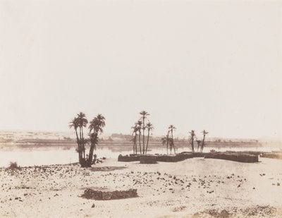 达凯，尼罗河畔的村庄和河岸，达凯，1851-1852 年（照片 作者 费利克斯·泰纳德