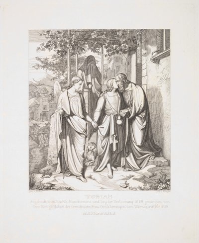 托比亚斯向他的父亲告别，1829年。 作者 费迪南德·安东·克鲁格