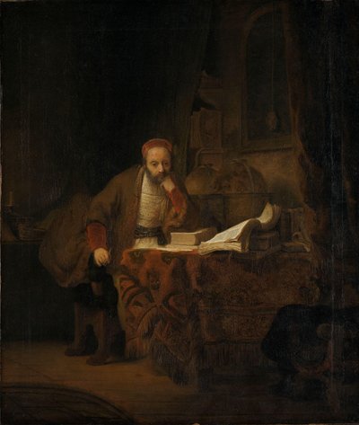 书房里的学者，约1640年（布面油画 作者 费迪南德·波尔