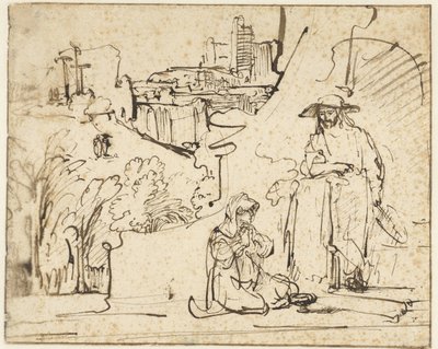 基督以园丁的形象出现在抹大拉的马利亚面前（Noli me tangere） 作者 费迪南德·波尔