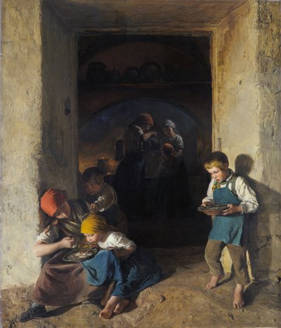 Children Receiving their Breakfast 作者 费迪南德·乔治·沃尔德米勒