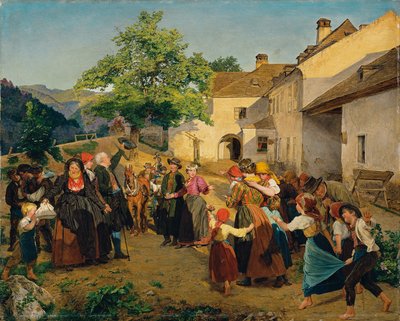新娘从父母家告别 - Höldrichsmühle 作者 Ferdinand Georg Waldmuller