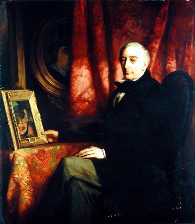 艺术收藏家Nicolaus Hudtwalcker的肖像，1852年 作者 费迪南德·海尔伯特