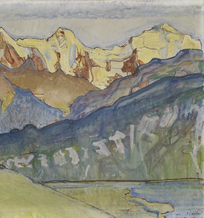 Beatenberg的Eiger，Mönch和Jungfrau 作者 费迪南德·霍德勒
