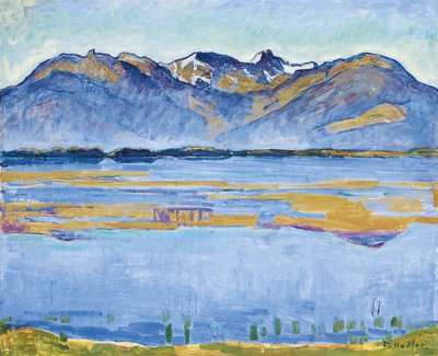 蒙大拿州景观与Becs de Bosson和Vallon deRéchy，1915年 作者 费迪南德·霍德勒