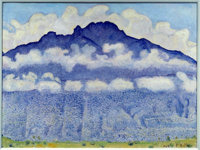 Schynige platte (mountain landscape in the Oberland, Swiss Alps). Painting by Ferdinand Hodler (1833-1918) Ec. Follow. 作者 费迪南德·霍德勒