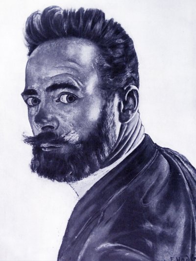 自画像，1891年 作者 费迪南德·霍德勒